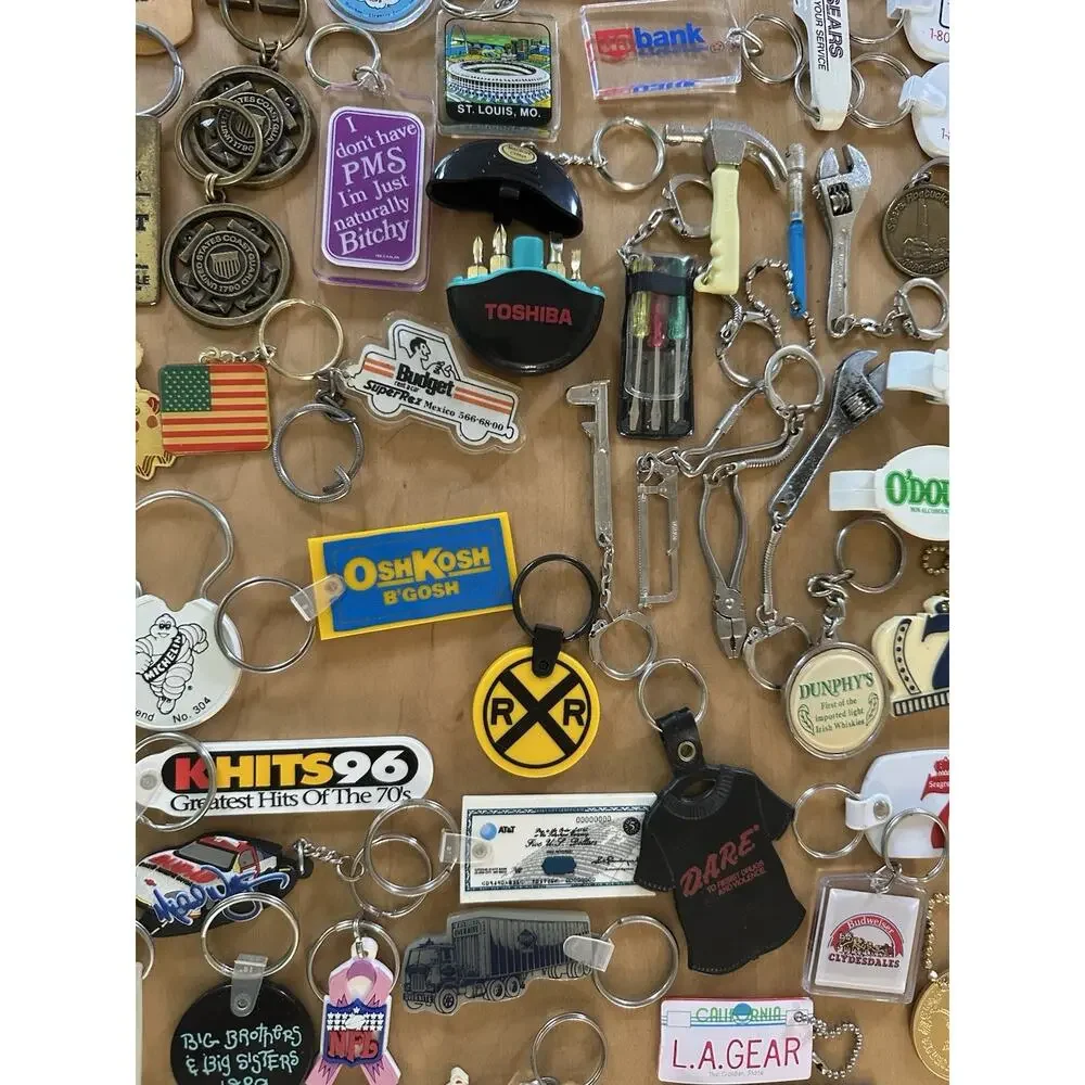 149 VTG COOL Keychains Bottle Openers Tools Advertisement LA Gear Beer Sears Etc
